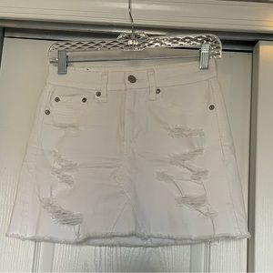 White Jean Skirt